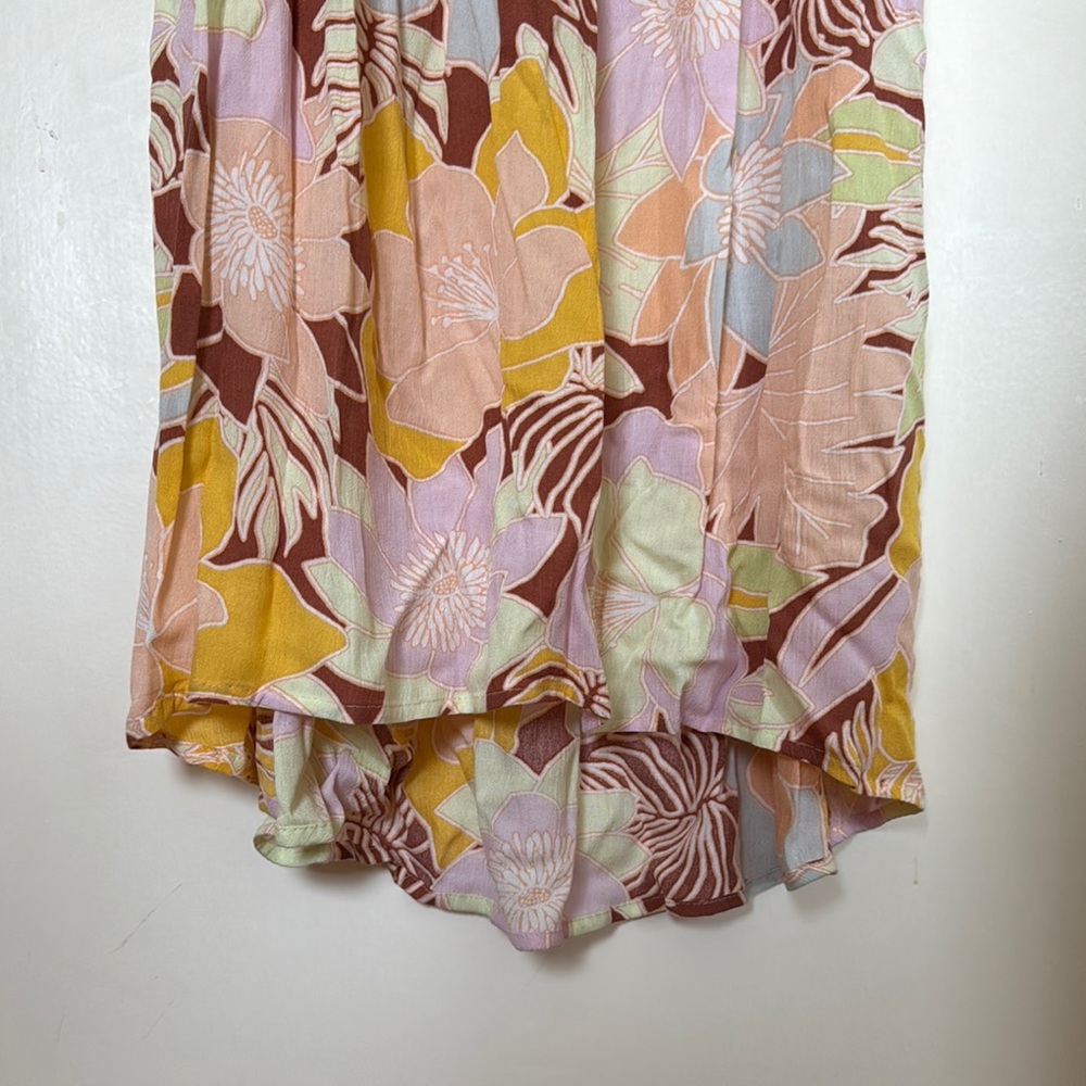 Volcom multicolor Floral Spaghetti Strap Dress size L - Picture 4 of 6
